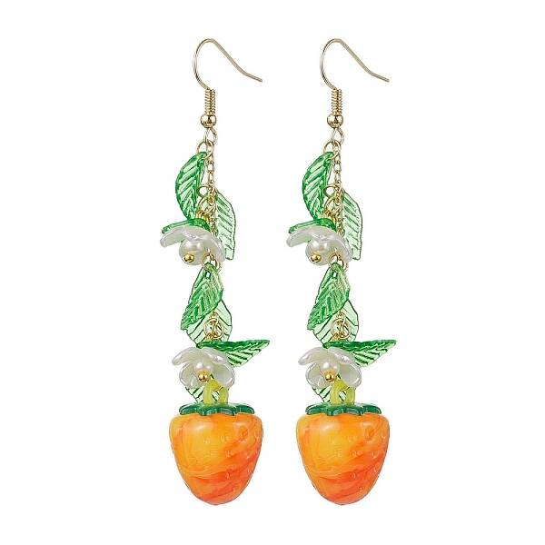 Acrylic 304 Stainless Steel Dangle Earrings