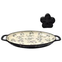 Temp-tations Floral Lace Special Edition Oval Deep Dish Giving Plate