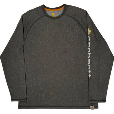 Carhartt Force Long Sleeve Shirt - Large - Grey Polyester Blend