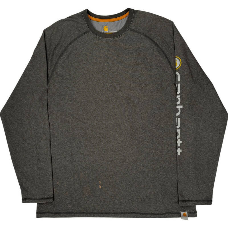 Carhartt Force Long Sleeve Shirt - Large - Grey Polyester Blend