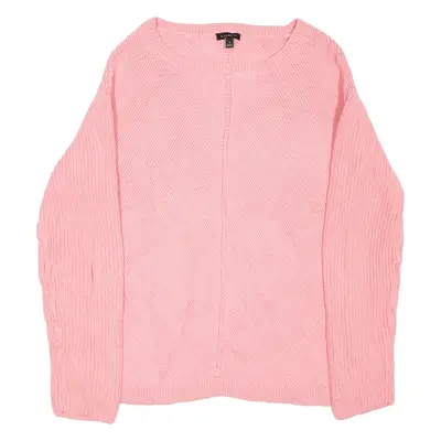 TALBOTS Womens Jumper Pink Tight Knit S