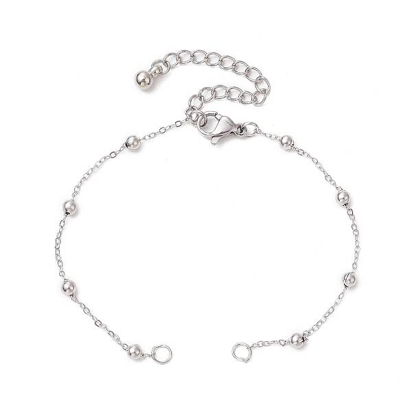 304 Stainless Steel Ball Link Chain Bracelet Making