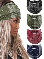 Boho Paisley Print Knotted Hair Band, 2024 New Style Casual Elastic Hair Band for Women & Men, Fashion Hair Accessories for D...