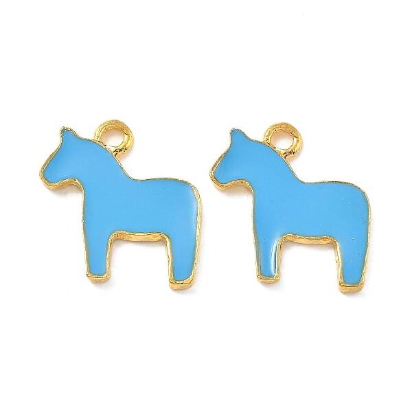 Alloy Enamel Animal Horse Pendants