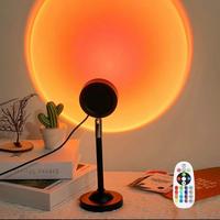 Sunset Lamp Projector Night Light - 16 Colors & 4 Modes Sunset Projection Lamp with Remote, Color Changing Rainbow Sunlight L...