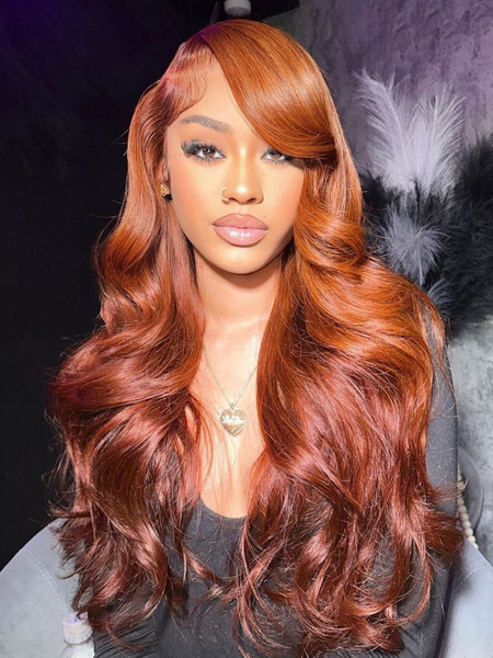 [Limited Offer] 13x4 Pre-Everything Wig Reddish Brown Pre-Cut Lace Frontal Body Wave Wig