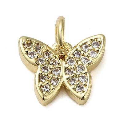 Brass Micro Pave Clear Cubic Zirconia Pendants