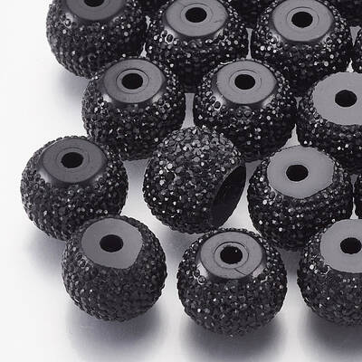 Resin Rhinestone Beads