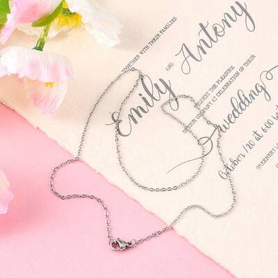 Tarnish Resistant 304 Stainless Steel Cable Chain Necklaces