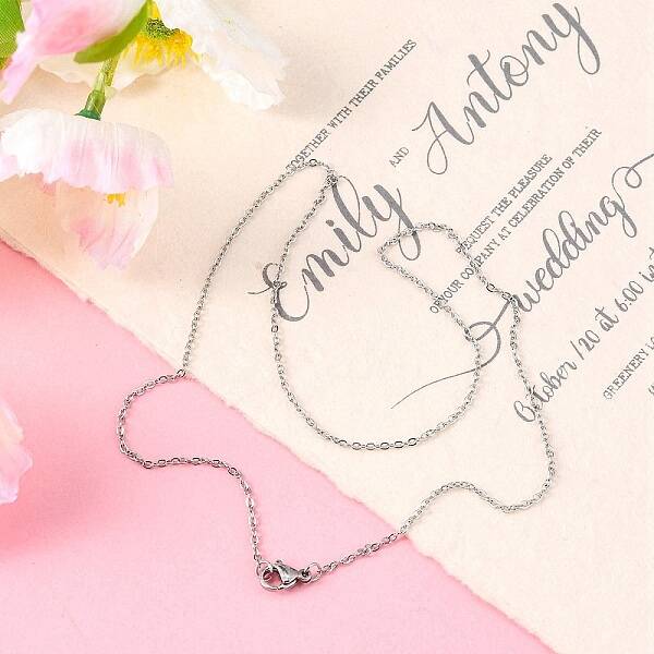 Tarnish Resistant 304 Stainless Steel Cable Chain Necklaces