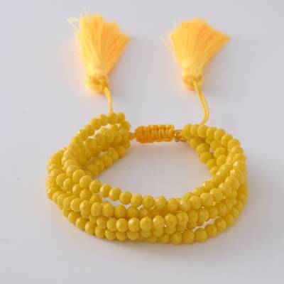 Faceted Glass Braided Bead Bracelets