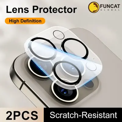 FUNCAT GLOBAL Lens Protector（2PCS）, iPhone Camera Tempered Glass Film, [Waterproof, scratch resistance] For iPhone 12, 13...