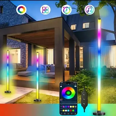 RGB Color Changing Floor Lamp, 1 Count USB Powered APP Control LEDĀ Decorative Light, Bluetooth-compatible Ambient Light for ...