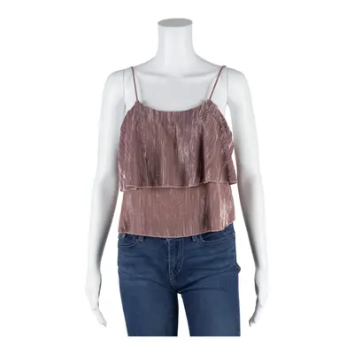 ZARA Y2K Frilly Top Pink Sleeveless Womens M