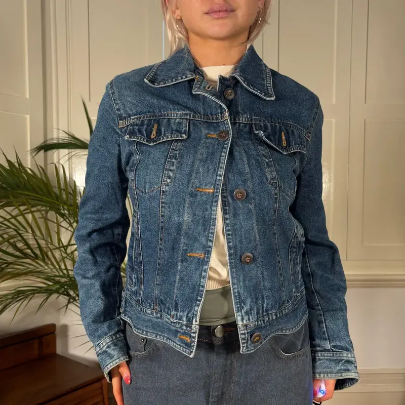 Onyx Denim Jacket - Small Blue Cotton