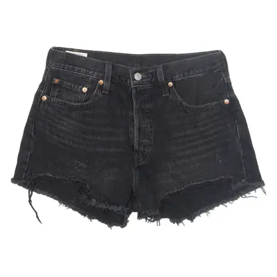 LEVI'S 501 Cut Off Womens Denim Shorts Black S W28