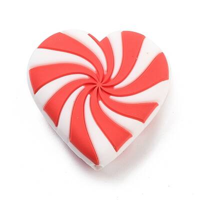 Heart Food Grade Eco-Friendly Silicone Focal Beads