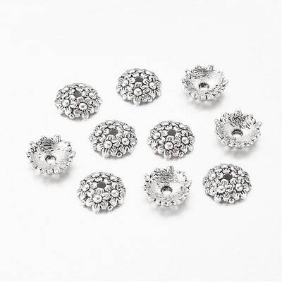 Tibetan Style Alloy Bead Caps