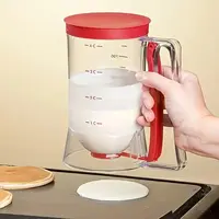 Batter Separator,  Pancake Cupcake Batter Dispenser with Squeeze Handle for Baking Pan Mixing Dispenser (4 Cups) Measuring Ba...