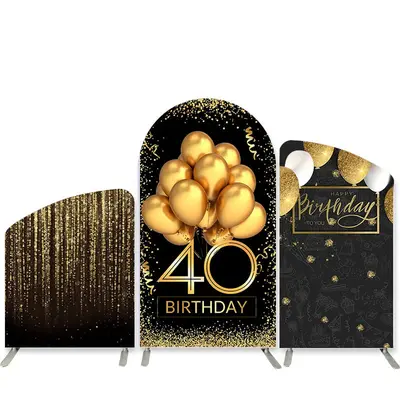 Aperturee Gold Balloons Glitter 40Th Birthday Arch Backdrop Kit | Diy Round Arch Backdrop | Circle Arch Backdrop Diy | Chiara...