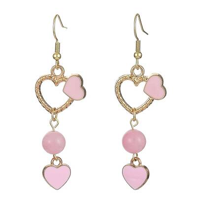 Dyed Natural Mashan Jade Dangle Earrings