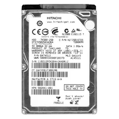 582841-001 HP 250GB 1.5Gb/s SATA 7200 3.5-inch 16MB Hard Drive