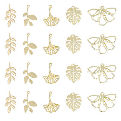 20Pcs 5 Style Alloy Pendants