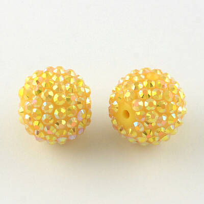 AB-Color Resin Rhinestone Beads
