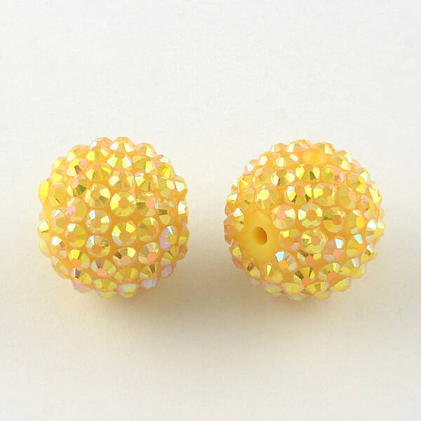AB-Color Resin Rhinestone Beads
