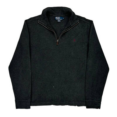 Polo By Ralph Lauren 1/4 Zip - Medium Grey Cotton