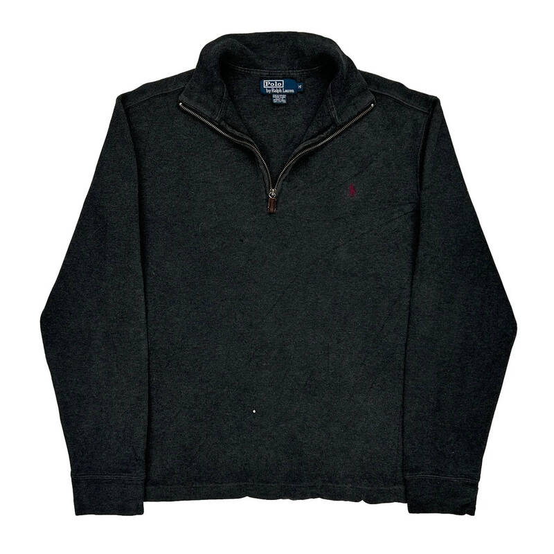 Polo By Ralph Lauren 1/4 Zip - Medium Grey Cotton