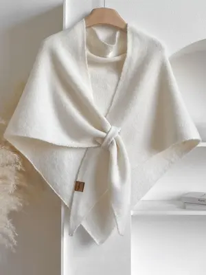 Women's Solid Color Scarf, Casual Soft Comfortable Shawl for Winter Daily Wear, Fashion Chic Accessories for Women & Girls,