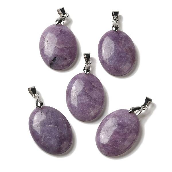 Natural Lepidolite Pendants