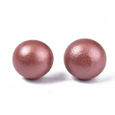 Pearlized Half Round Schima Wood Earrings for Girl Women