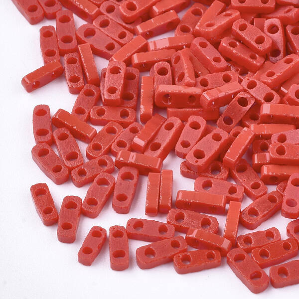 2-Hole Opaque Glass Seed Beads