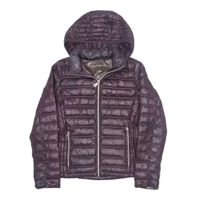 CALVIN KLEIN Down Insulated Puffer Jacket Purple Womens XS