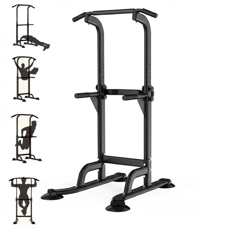 Garvee Power Tower Pull Up Station - Adjustable Height 65-82.7 Inch Multi-Function Home Gym Equipment for Pull Ups, Dips, Pus...