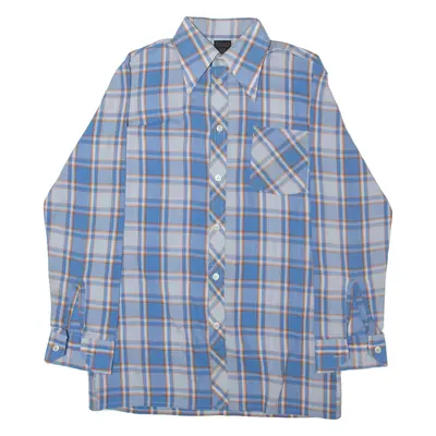 TORERO Womens Shirt Blue Check Long Sleeve M