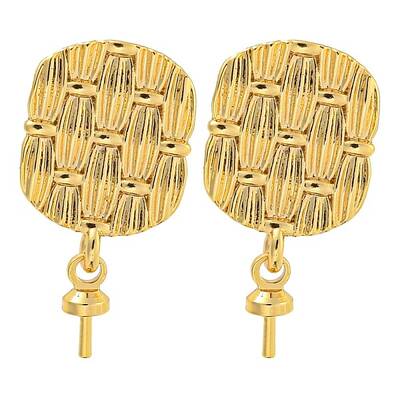 Rack Plating Brass Studs Earrings Finding