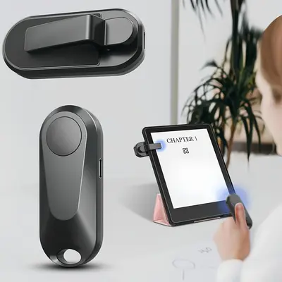 Wireless Page Turner for Kindle Paperwhite Kobo E-readers for Summer Gift, Wireless Page Turner Device Compatible with 15 P...