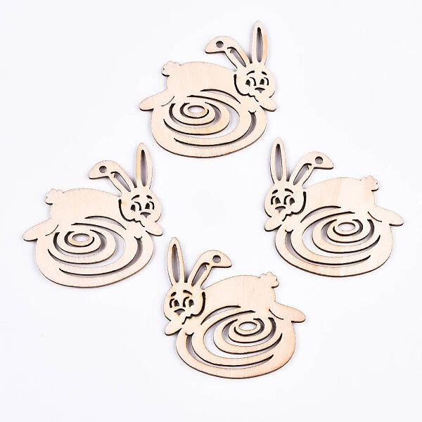 Undyed Natural Wooden Big Pendants
