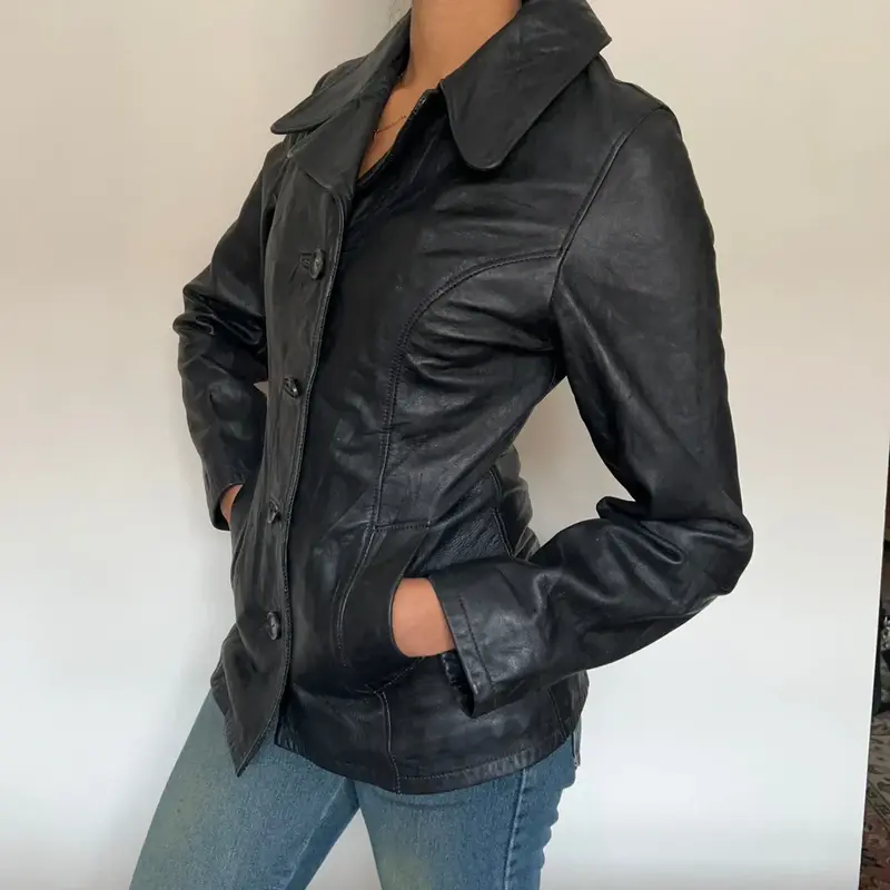 L'Iimkoms Leather Jacket - Small Black Leather