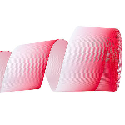 Gradient Color Polyester Grosgrain Ribbons