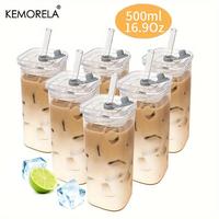 Portable Drinking Cup, 500ml/16.9oz Insulated Water Bottle with Straw & Lid, Shatterproof Drinking Cup for Home Office Schoo...