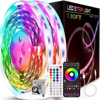 Smart LED Lights Strip, RGB Color Changing Light Strip with Remote & APP Control, Dimmable LED Lights Strip for Bedroom, Home...
