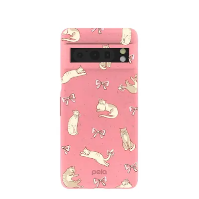 Bubblegum Pink Purrfection Google Pixel 8 Pro Case