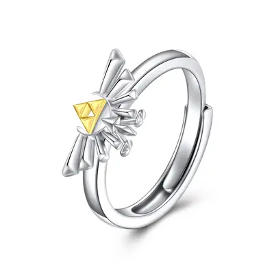 Sterling Silver Legend Of Zelda Adjustable Open Ring