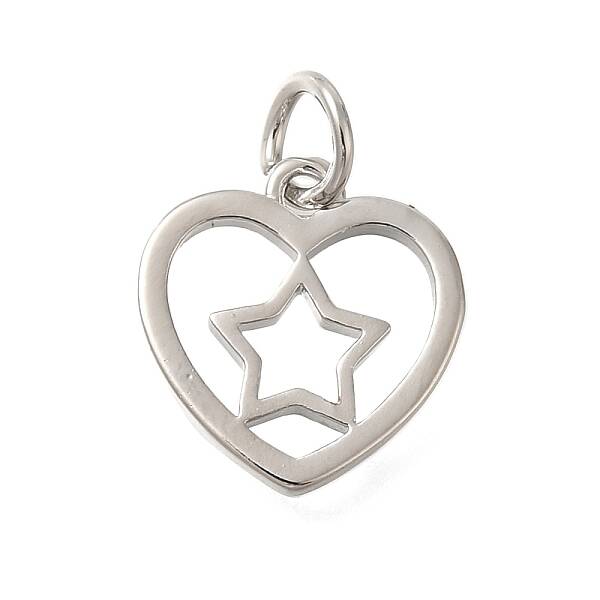 Heart Rack Plating Brass Charms