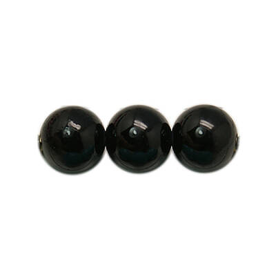 Synthetic Black Stone Beads Strands