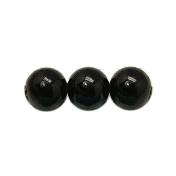 Synthetic Black Stone Beads Strands